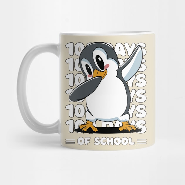 100 Days of school typography featuring a Dabbing Penguin #2 by XYDstore